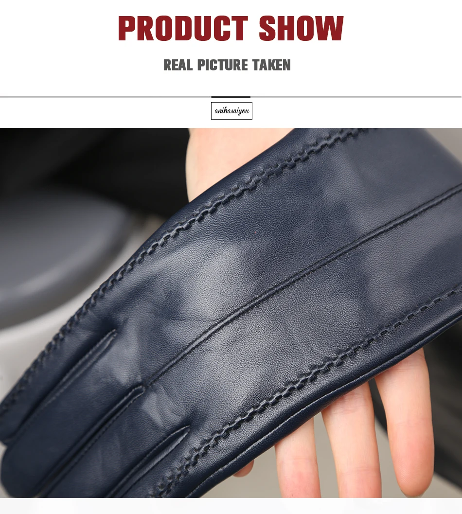 Multicolor Women's Gloves, 50cm Long Leather Gloves, Sheepskin Women's Leather Gloves, Keep Warm Women's Winter Gloves - 2226C