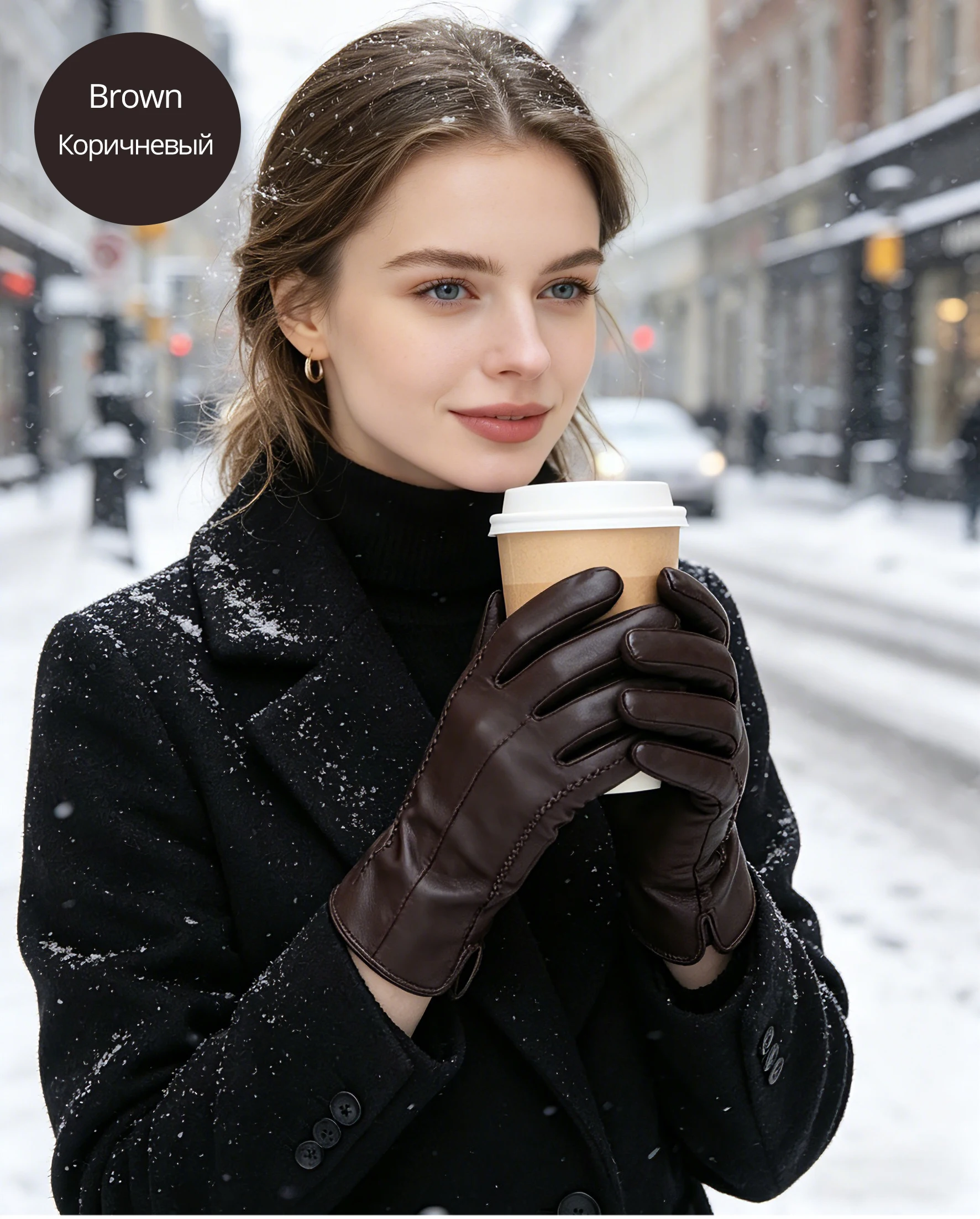 Fashion New Women's Gloves, Sheepskin Women's Winter Gloves, Multiple Colors Women's Leather Gloves High Grade Gloves-2226