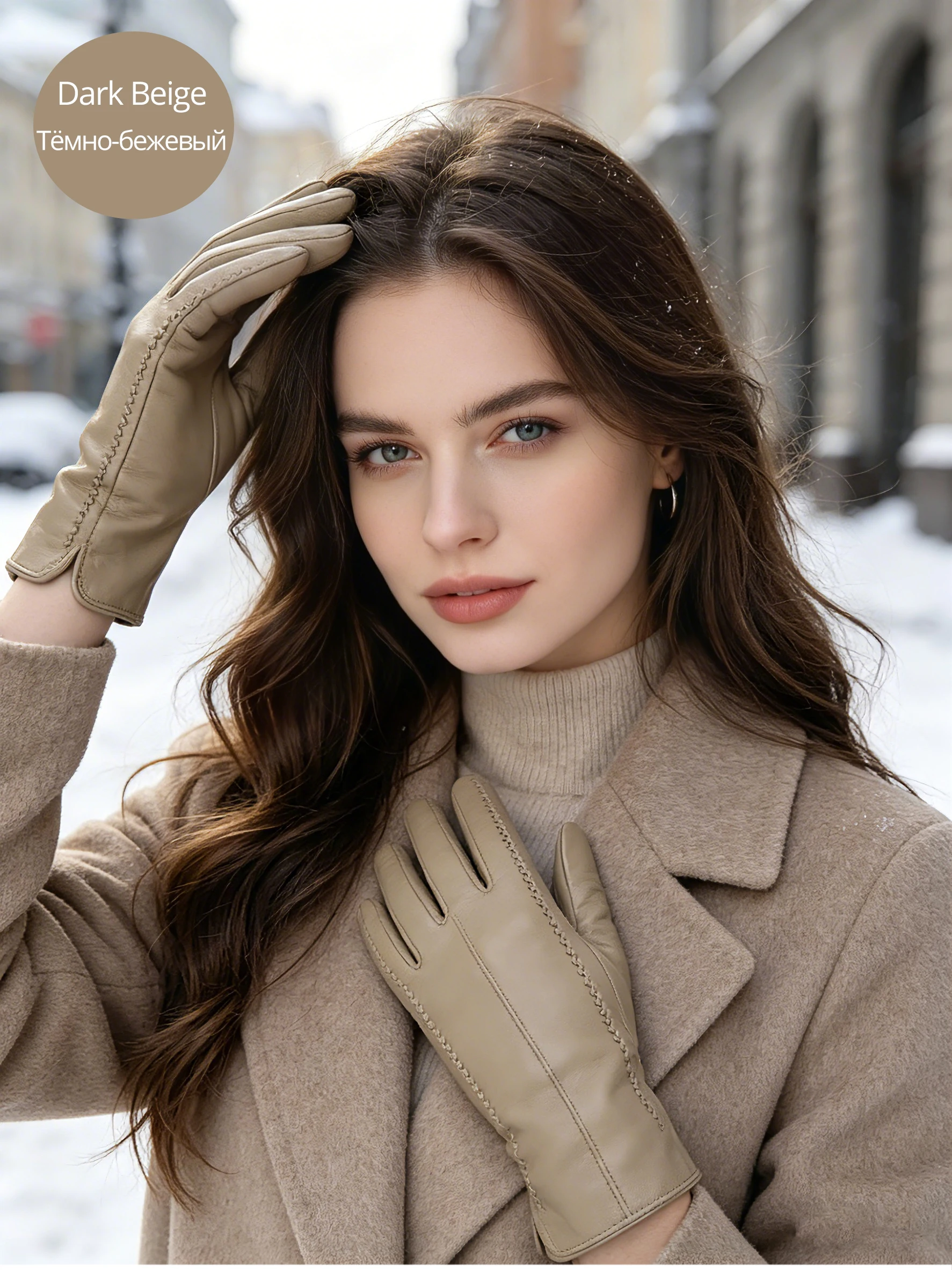 Fashion New Women's Gloves, Sheepskin Women's Winter Gloves, Multiple Colors Women's Leather Gloves High Grade Gloves-2226