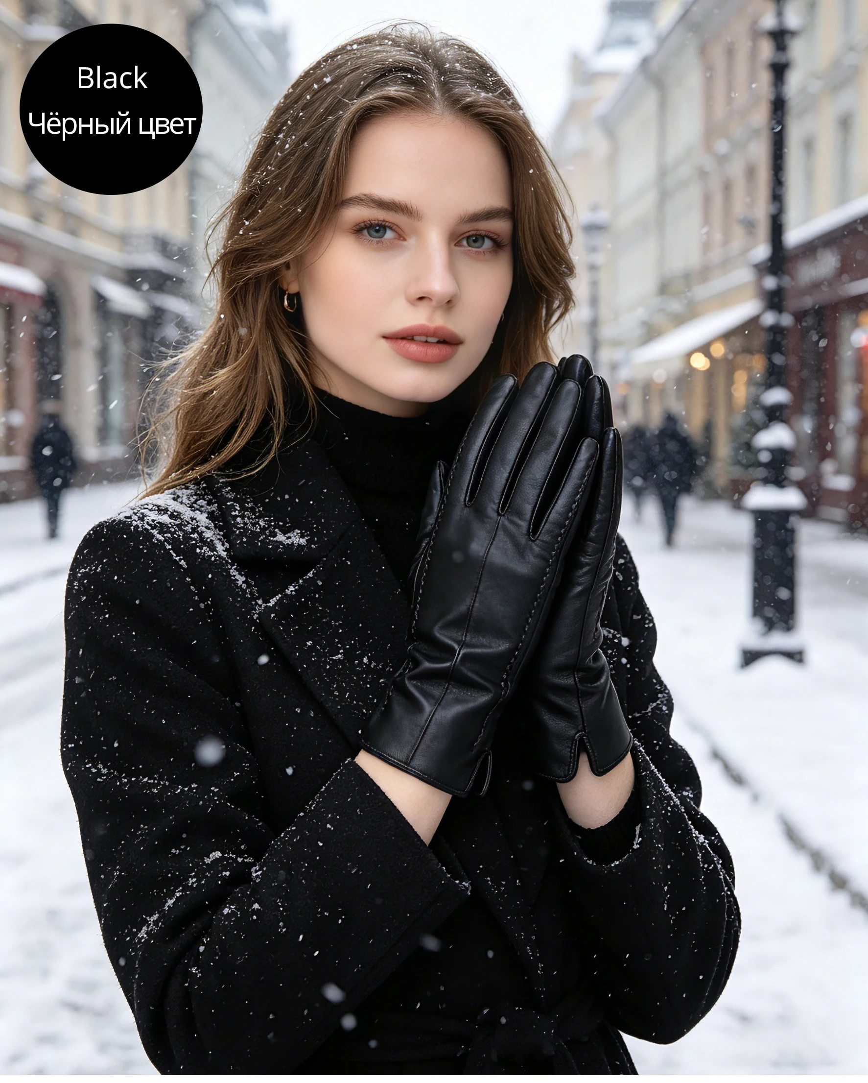 Fashion New Women's Gloves, Sheepskin Women's Winter Gloves, Multiple Colors Women's Leather Gloves High Grade Gloves-2226