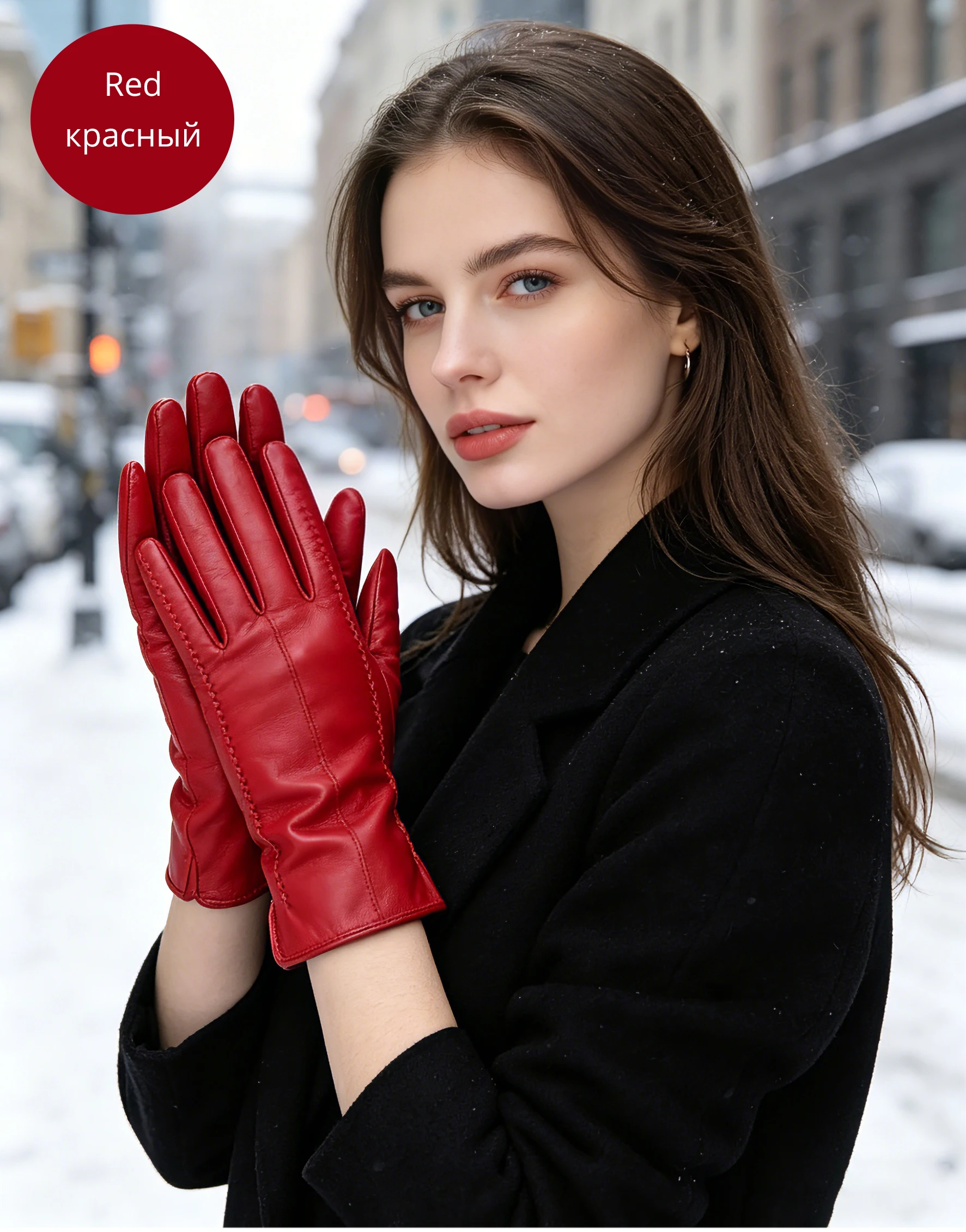 Fashion New Women's Gloves, Sheepskin Women's Winter Gloves, Multiple Colors Women's Leather Gloves High Grade Gloves-2226