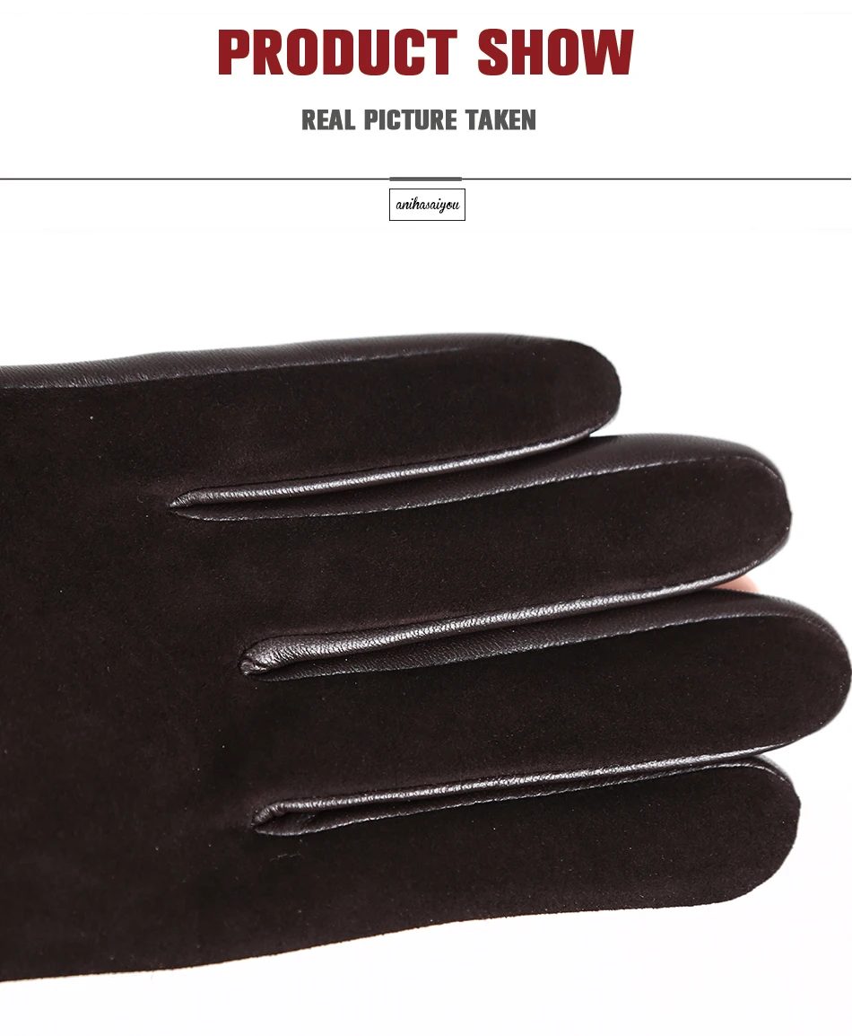 Sheepskin color women's gloves,genuine suede 50% women's leather gloves,Keep warm winter women's long gloves - 2014