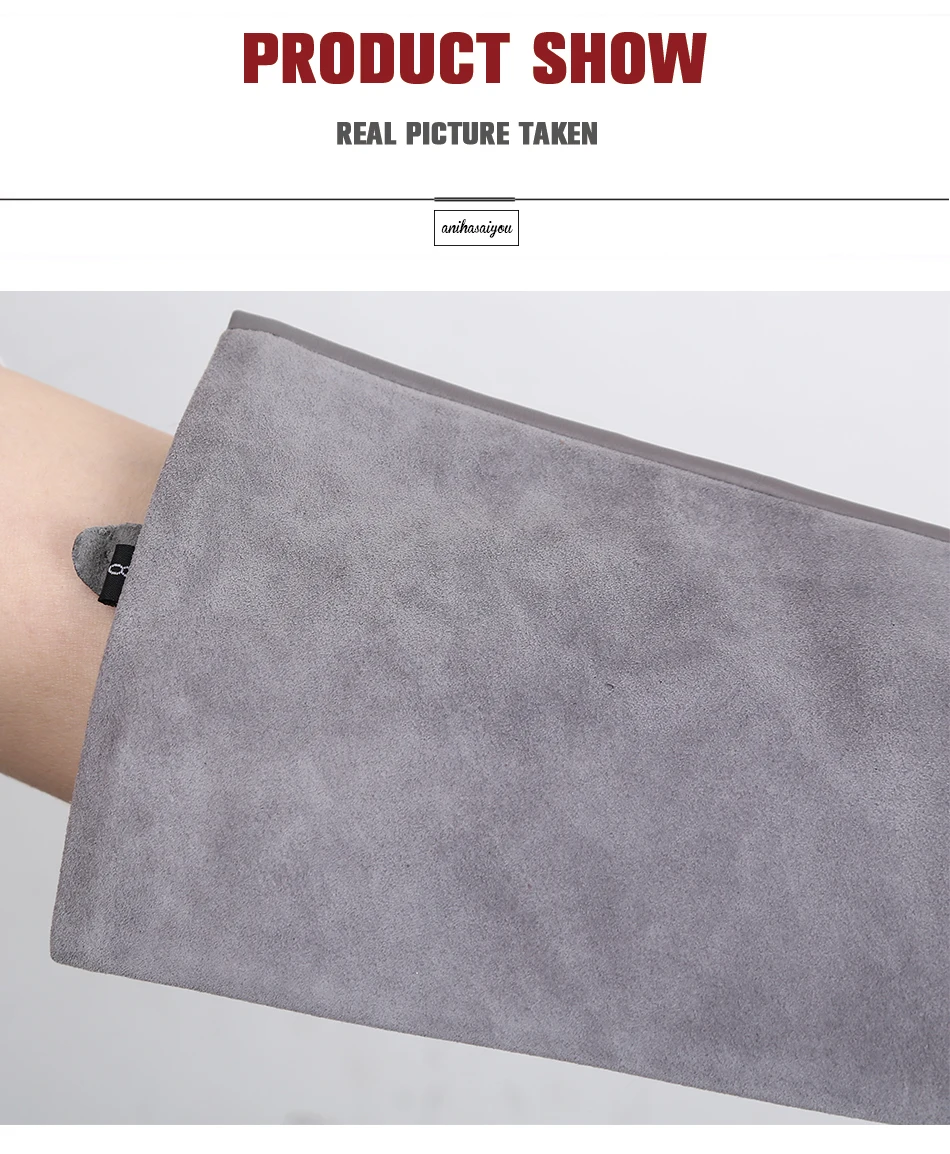 Sheepskin color women's gloves,genuine suede 50% women's leather gloves,Keep warm winter women's long gloves - 2014