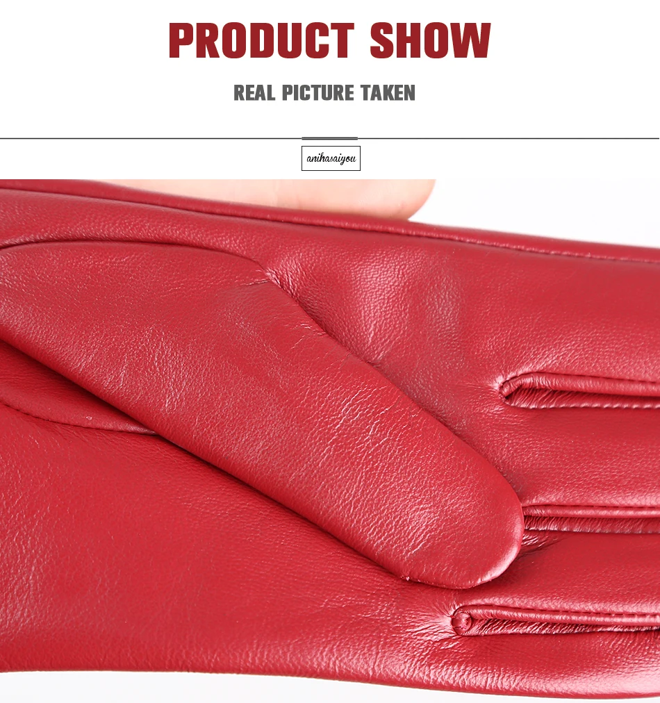 High-end color women's gloves,genuine women's leather gloves,Keep warm women's winter gloves,Soft sheepskin touch gloves - 2011