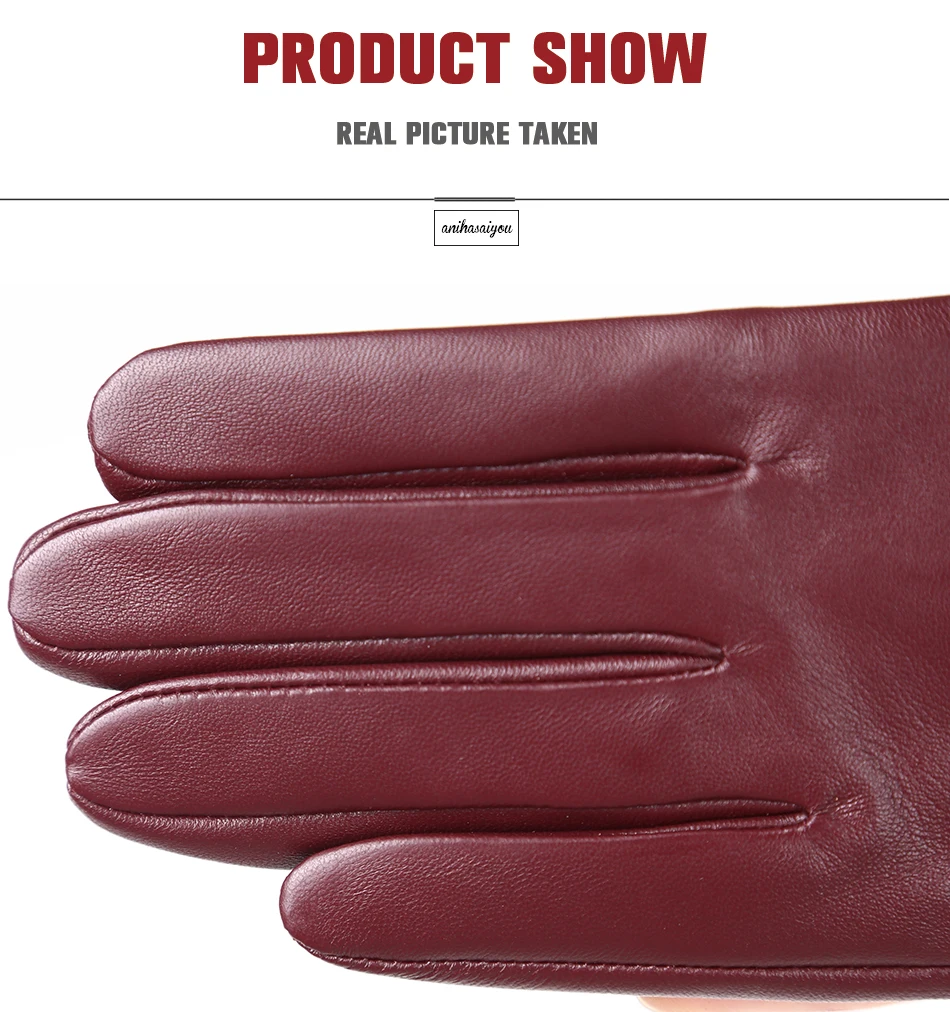High-end color women's gloves,genuine women's leather gloves,Keep warm women's winter gloves,Soft sheepskin touch gloves - 2011