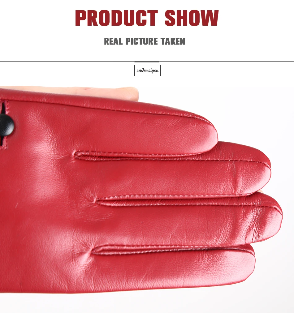 High-end color women's gloves,genuine women's leather gloves,Keep warm women's winter gloves,Soft sheepskin touch gloves - 2011