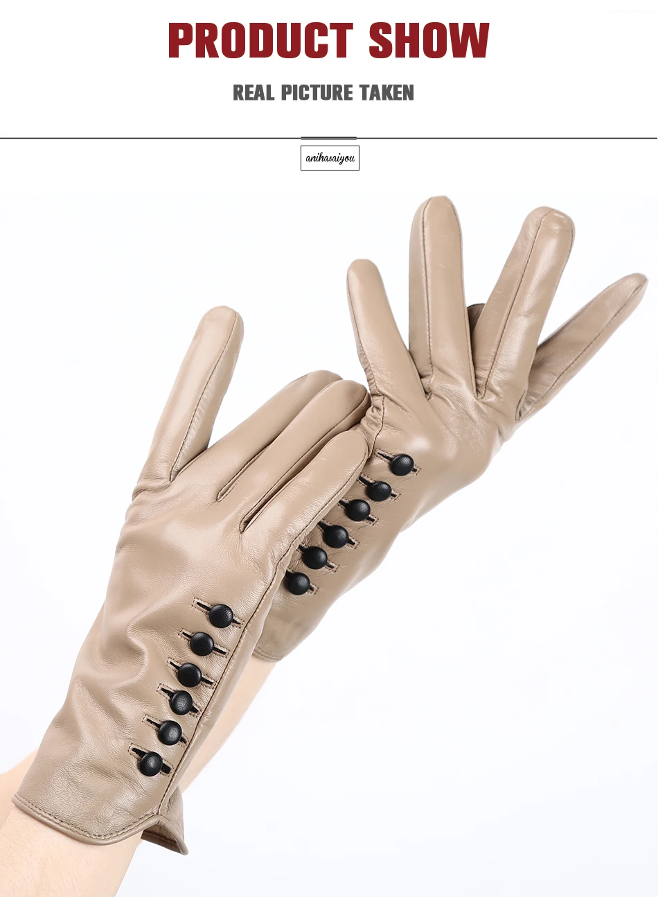 High-end color women's gloves,genuine women's leather gloves,Keep warm women's winter gloves,Soft sheepskin touch gloves - 2011
