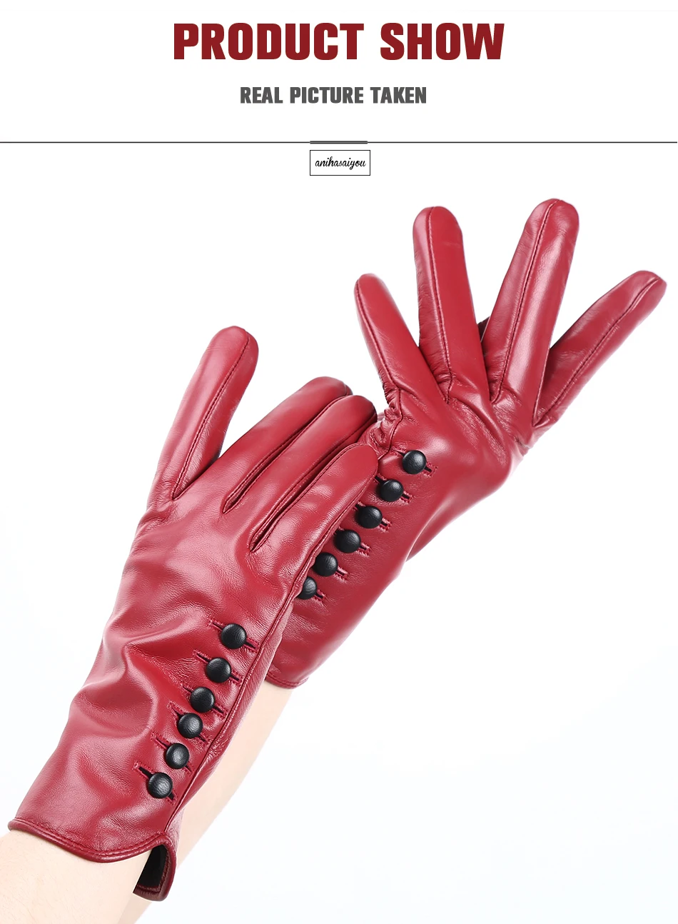 High-end color women's gloves,genuine women's leather gloves,Keep warm women's winter gloves,Soft sheepskin touch gloves - 2011