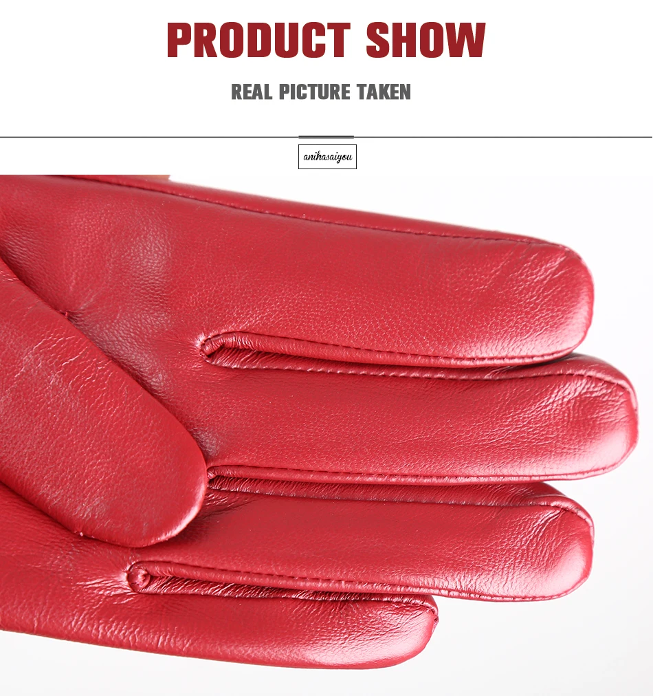 High-end color women's gloves,genuine women's leather gloves,Keep warm women's winter gloves,Soft sheepskin touch gloves - 2011