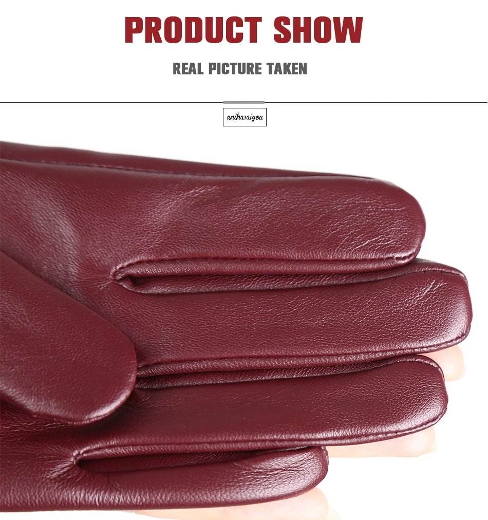 High-end color women's gloves,genuine women's leather gloves,Keep warm women's winter gloves,Soft sheepskin touch gloves - 2011