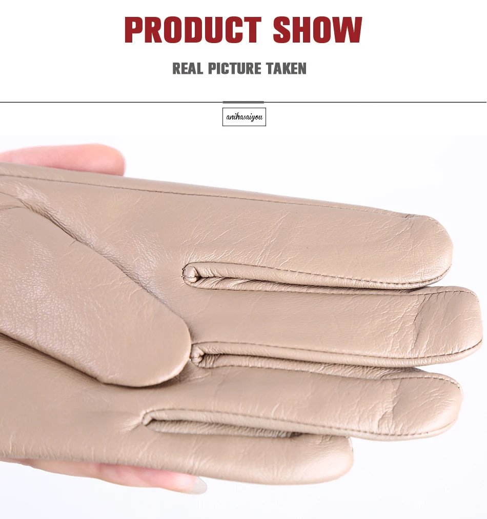 High-end color women's gloves,genuine women's leather gloves,Keep warm women's winter gloves,Soft sheepskin touch gloves - 2011