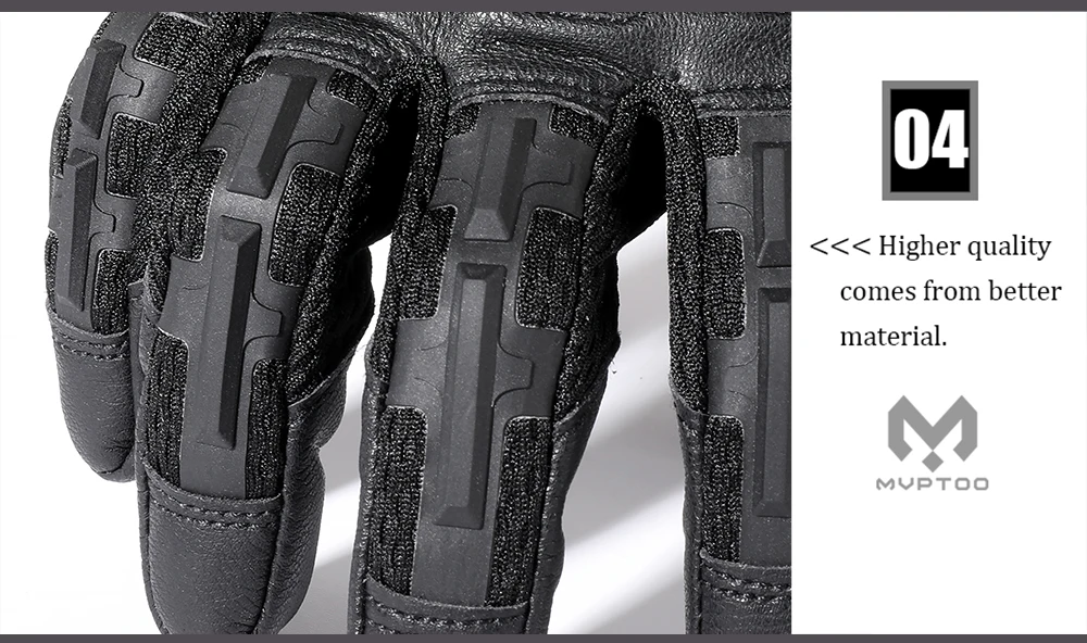 Tactical Full Finger Gloves TouchScreen PU Leather Combat Shooting Hunting Airsoft Hiking Work Cycling Anti-skid Protective Gear