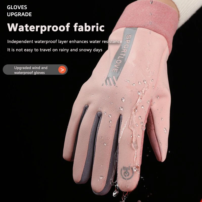 Winter Gloves Women Cycling Bike Thermal Fleece Cold Resistance Wind Waterproof Bicycle Warm Outdoor Running Skiing Mittens