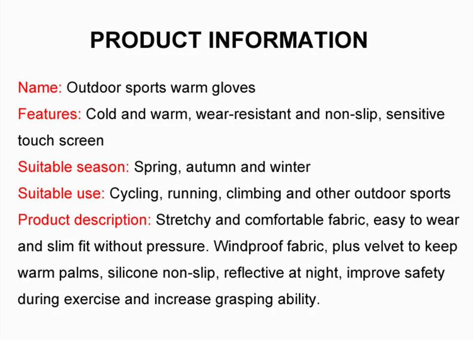Autumn and Winter Touchscreen Men's and Women's Warm Gloves Plush Outdoor Sports Windproof and Cold Proof Cycling Gloves