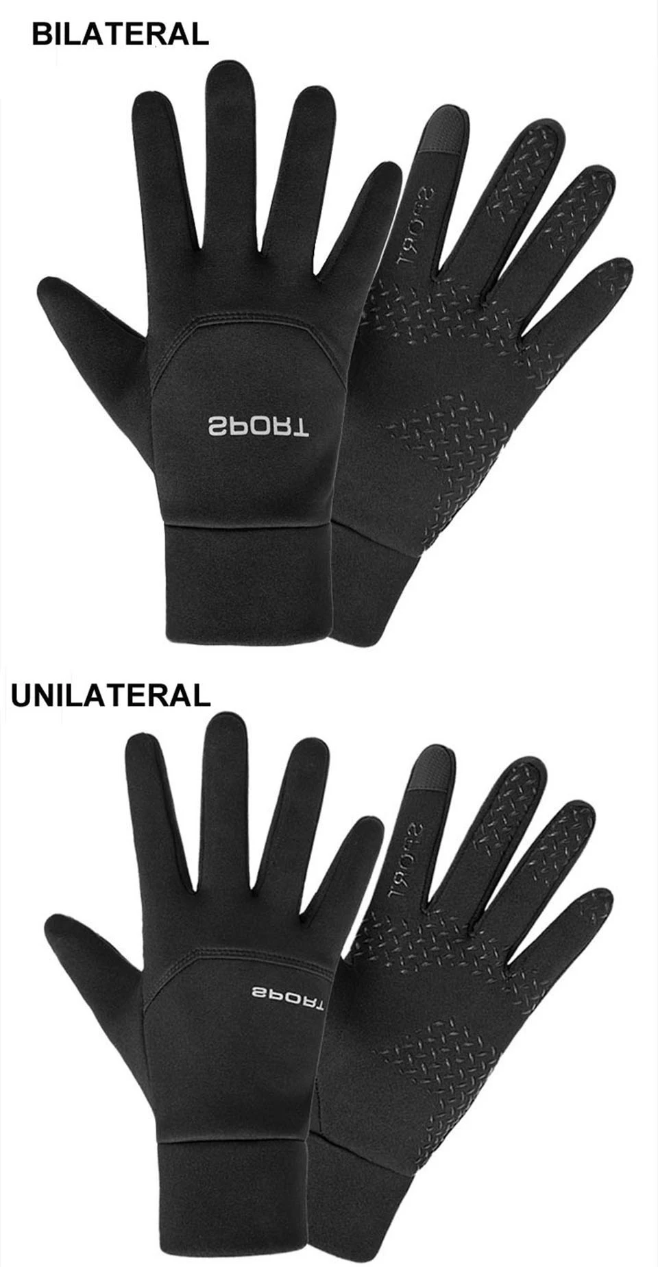 Autumn and Winter Touchscreen Men's and Women's Warm Gloves Plush Outdoor Sports Windproof and Cold Proof Cycling Gloves
