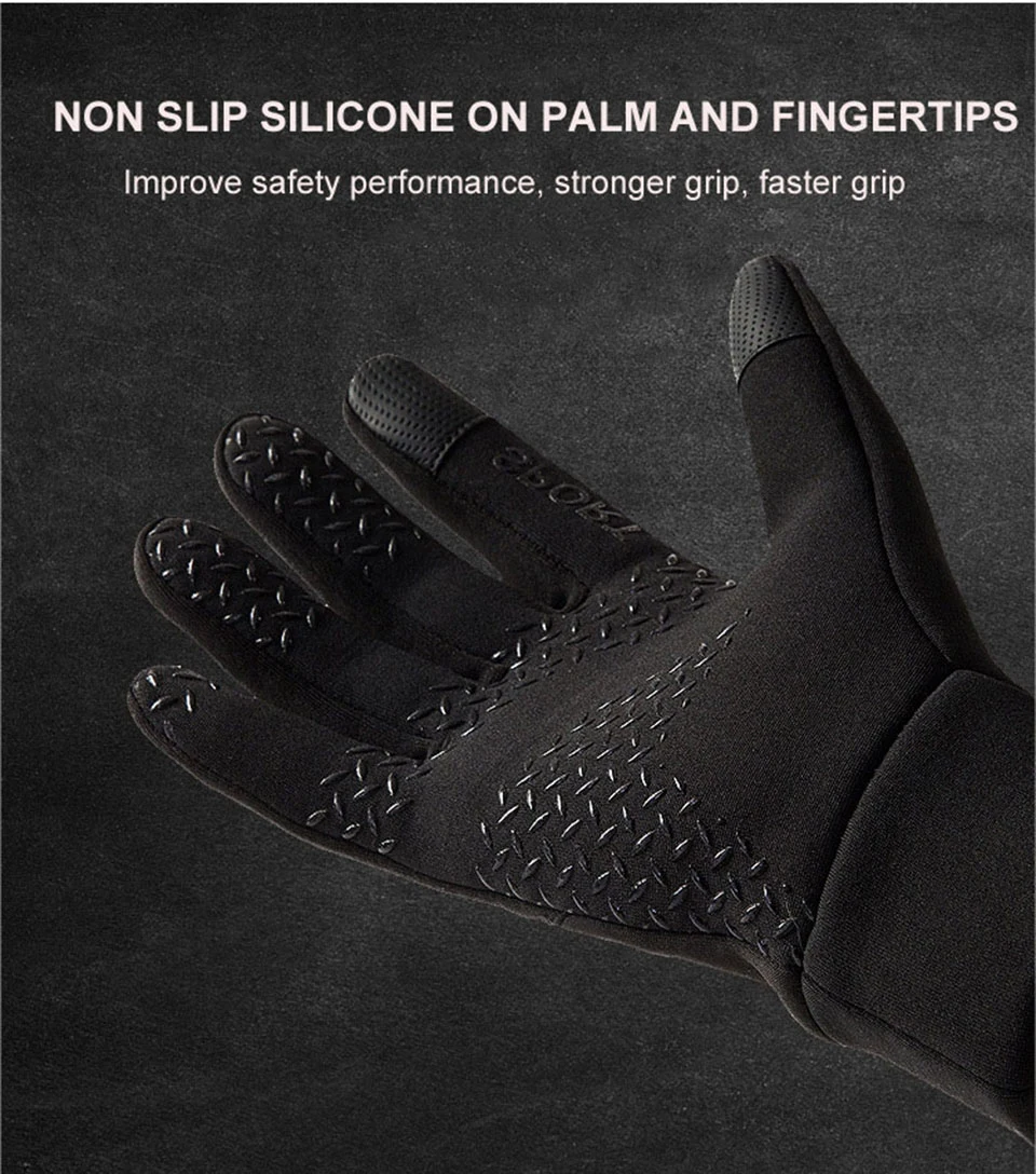 Autumn and Winter Touchscreen Men's and Women's Warm Gloves Plush Outdoor Sports Windproof and Cold Proof Cycling Gloves