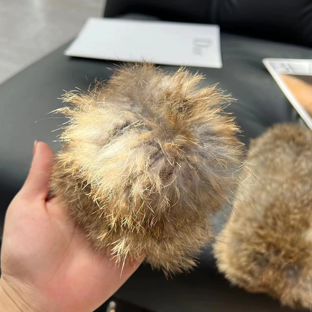 Hot Sale Winter Real Fur Golve Women Outdoor Warm 100% Natural Rabbit Fur Gloves Knit Thick Natural Soft Real Rabbit Fur Mittens