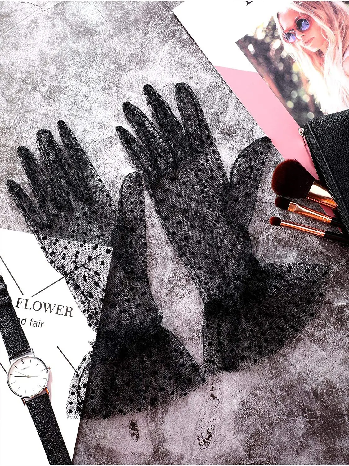 Fashion Sexy Lace Gloves Fishnet Gloves Women Lady Party Supplies Elegant Prom Dress Wedding Bride Summer Women Gloves