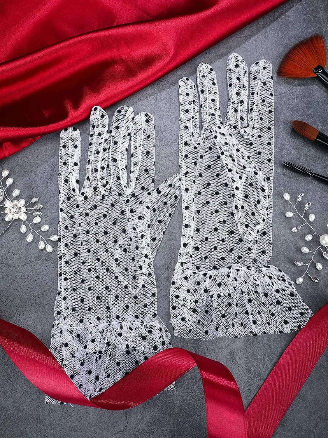 Fashion Sexy Lace Gloves Fishnet Gloves Women Lady Party Supplies Elegant Prom Dress Wedding Bride Summer Women Gloves