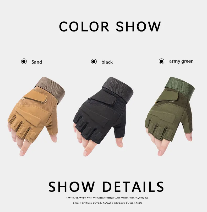 Outdoor Tactical Gloves Sport Gloves Half Finger Men Women Combat Shooting Hunting Fitness Fingerless Gloves