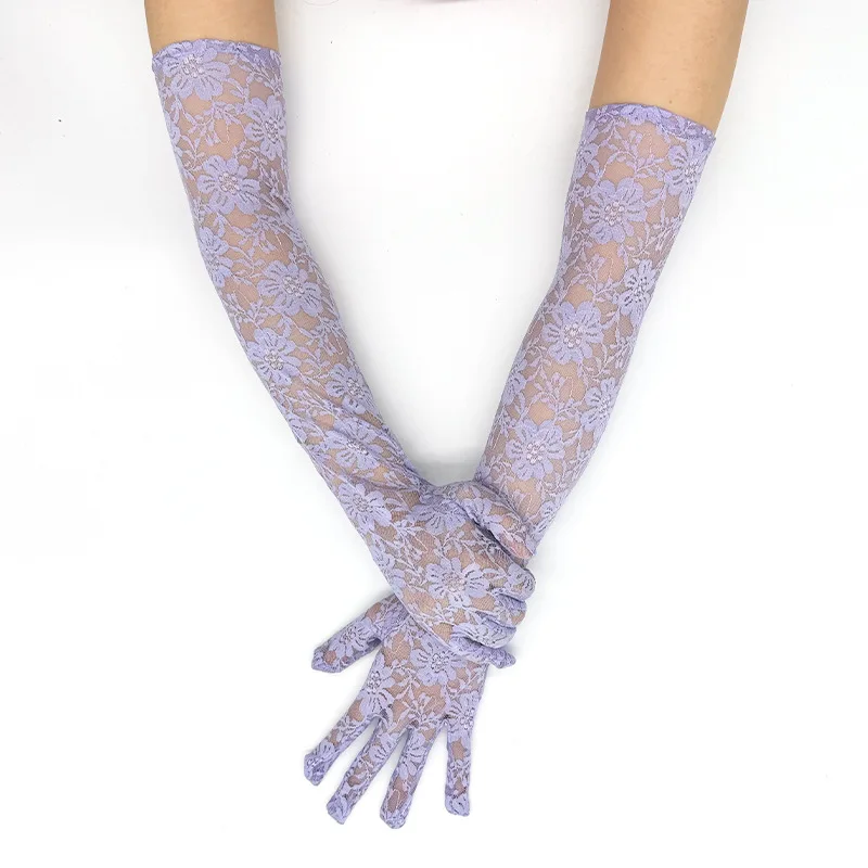 Fashion Elegant Women Sexy Lace Flowers Gloves Breathable Thin Cute Banquet Opera Masquerade Ball Stage Performance Cosplay