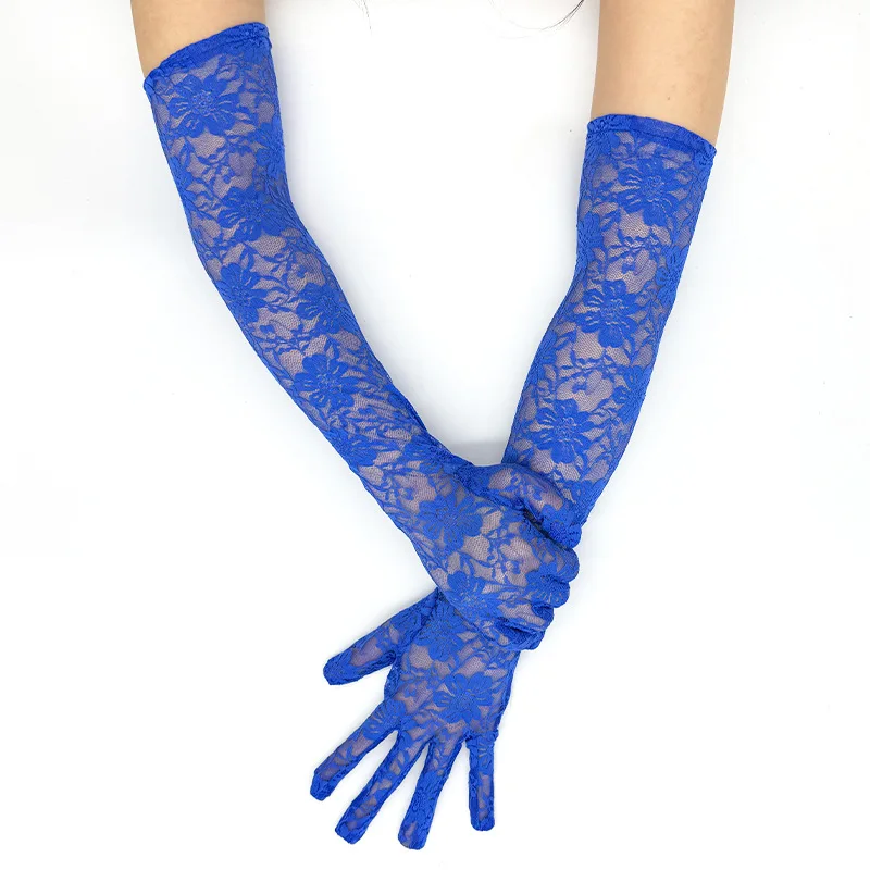 Fashion Elegant Women Sexy Lace Flowers Gloves Breathable Thin Cute Banquet Opera Masquerade Ball Stage Performance Cosplay