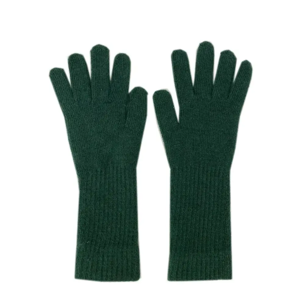 Striped Thermal Knitted Gloves Rabbit Fur Thickened Autumn Winter Warm Gloves Windproof Cold Resistant Knitted Gloves