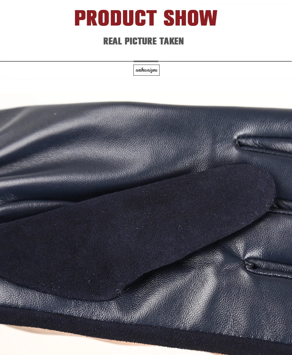 Fashion winter warm touch gloves genuine leather 50% genuine suede 50% women's leather gloves color long women's gloves -2008