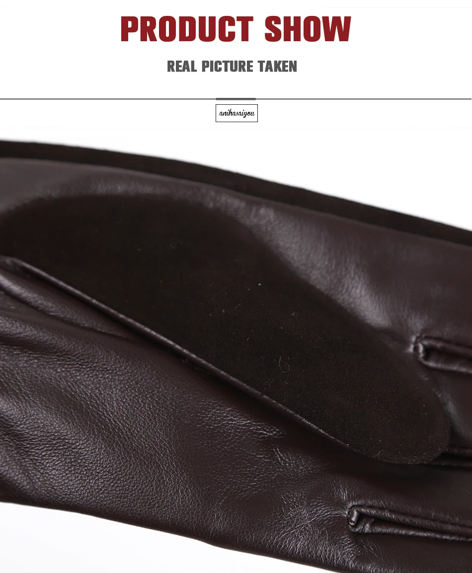 Fashion winter warm touch gloves genuine leather 50% genuine suede 50% women's leather gloves color long women's gloves -2008