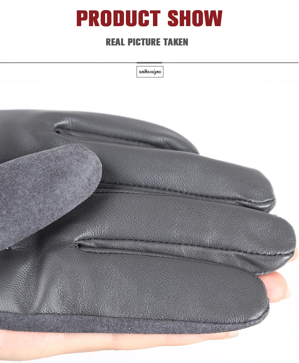 Fashion winter warm touch gloves genuine leather 50% genuine suede 50% women's leather gloves color long women's gloves -2008