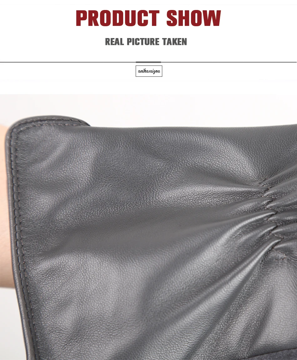 Fashion winter warm touch gloves genuine leather 50% genuine suede 50% women's leather gloves color long women's gloves -2008