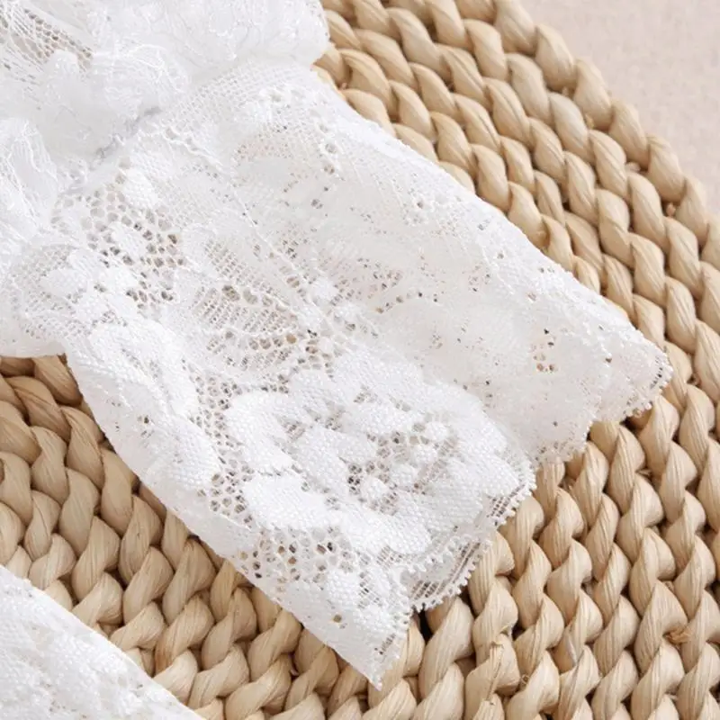 Decorated Cuffs Fake Sleeve for Wedding Dress Wild Decorative Lace Sleeves Flounces Wrist Sleeves Pleated Wrist Cuffs