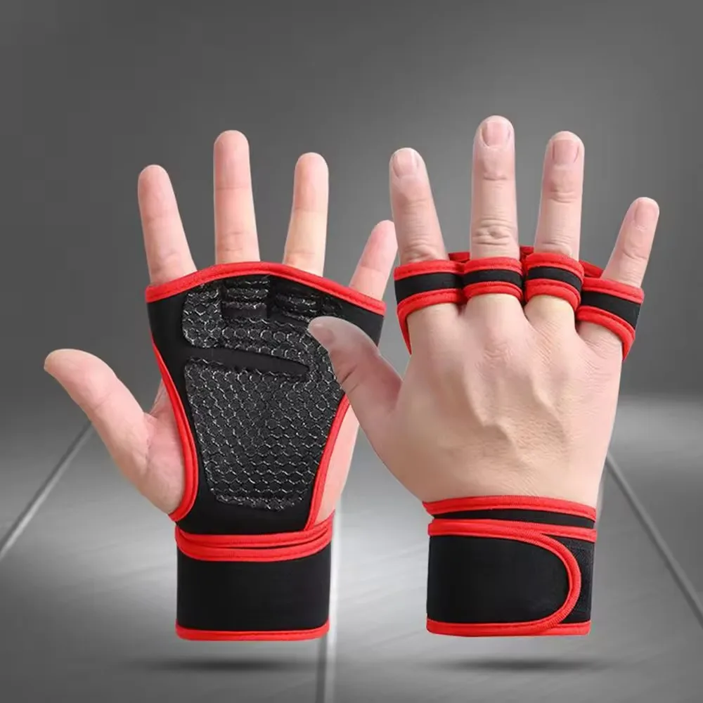 Fitness Men Women Gloves Gym Weightlifting Half Finger Wrist-Protecting Gloves Training Dumbbells Anti-Callus Anti Slip Gloves