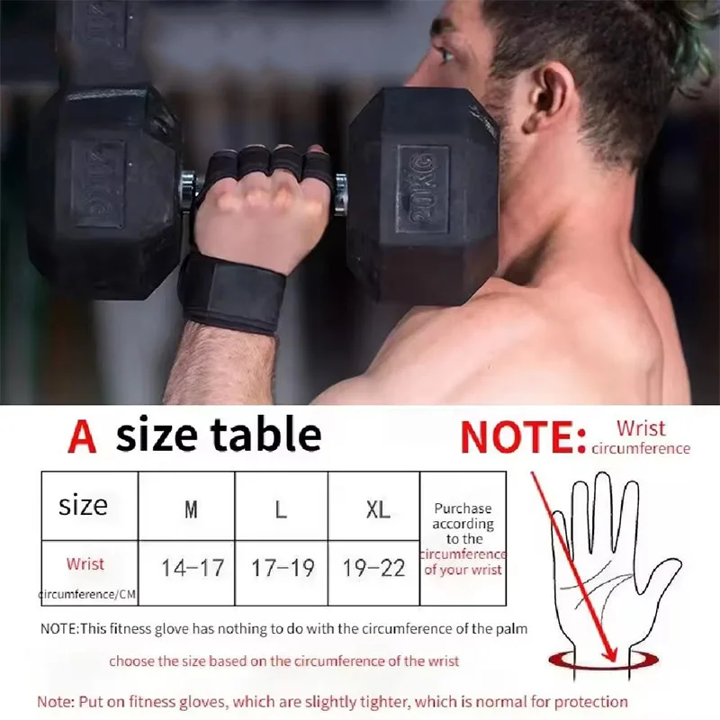Fitness Men Women Gloves Gym Weightlifting Half Finger Wrist-Protecting Gloves Training Dumbbells Anti-Callus Anti Slip Gloves
