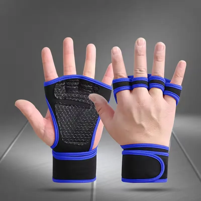 Fitness Men Women Gloves Gym Weightlifting Half Finger Wrist-Protecting Gloves Training Dumbbells Anti-Callus Anti Slip Gloves