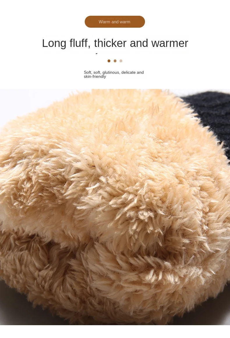 Wholesale Fleece Lined Fashion Warm Black Cable Knitted Winter Touch Screen Gloves