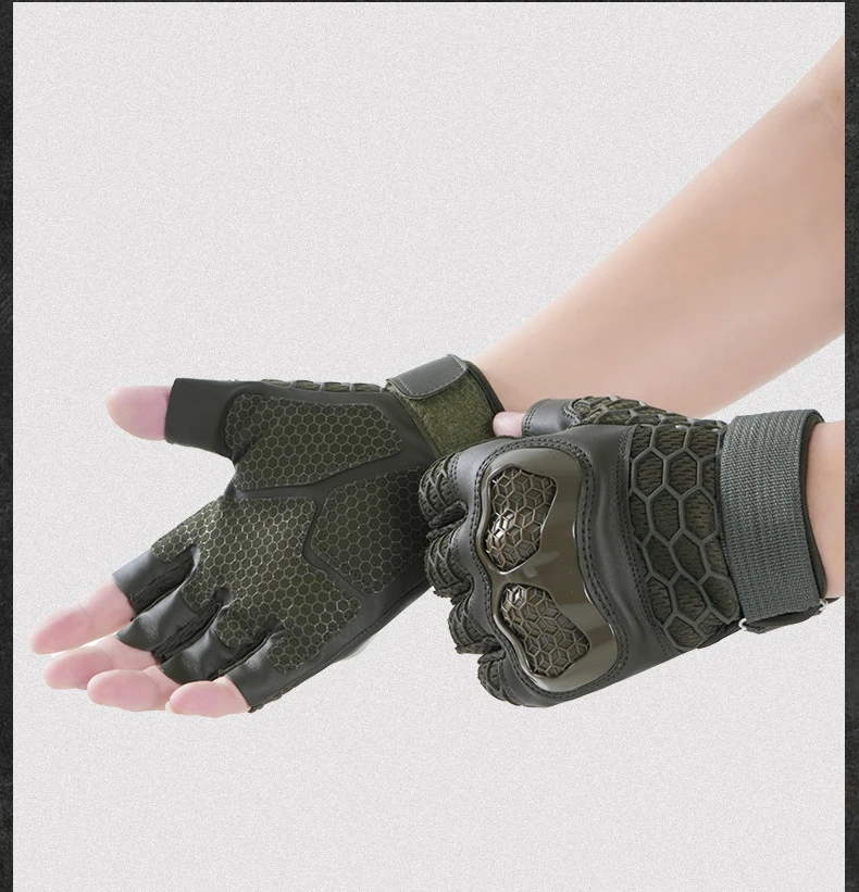 Outdoor Tactical Gloves Sport Half Finger Military Men Women Combat Shooting Hunting Fitness