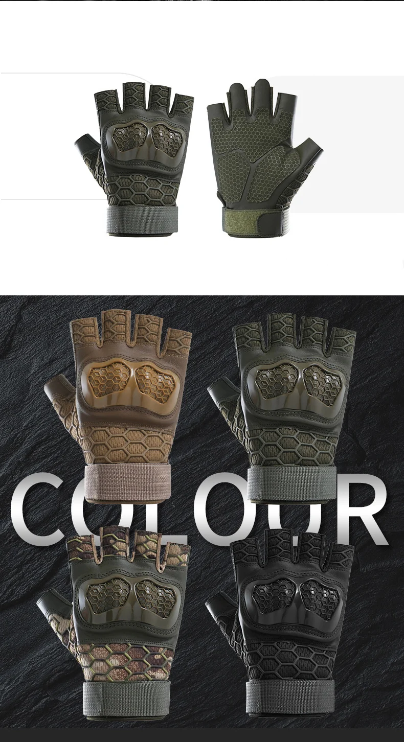 Outdoor Tactical Gloves Sport Half Finger Military Men Women Combat Shooting Hunting Fitness