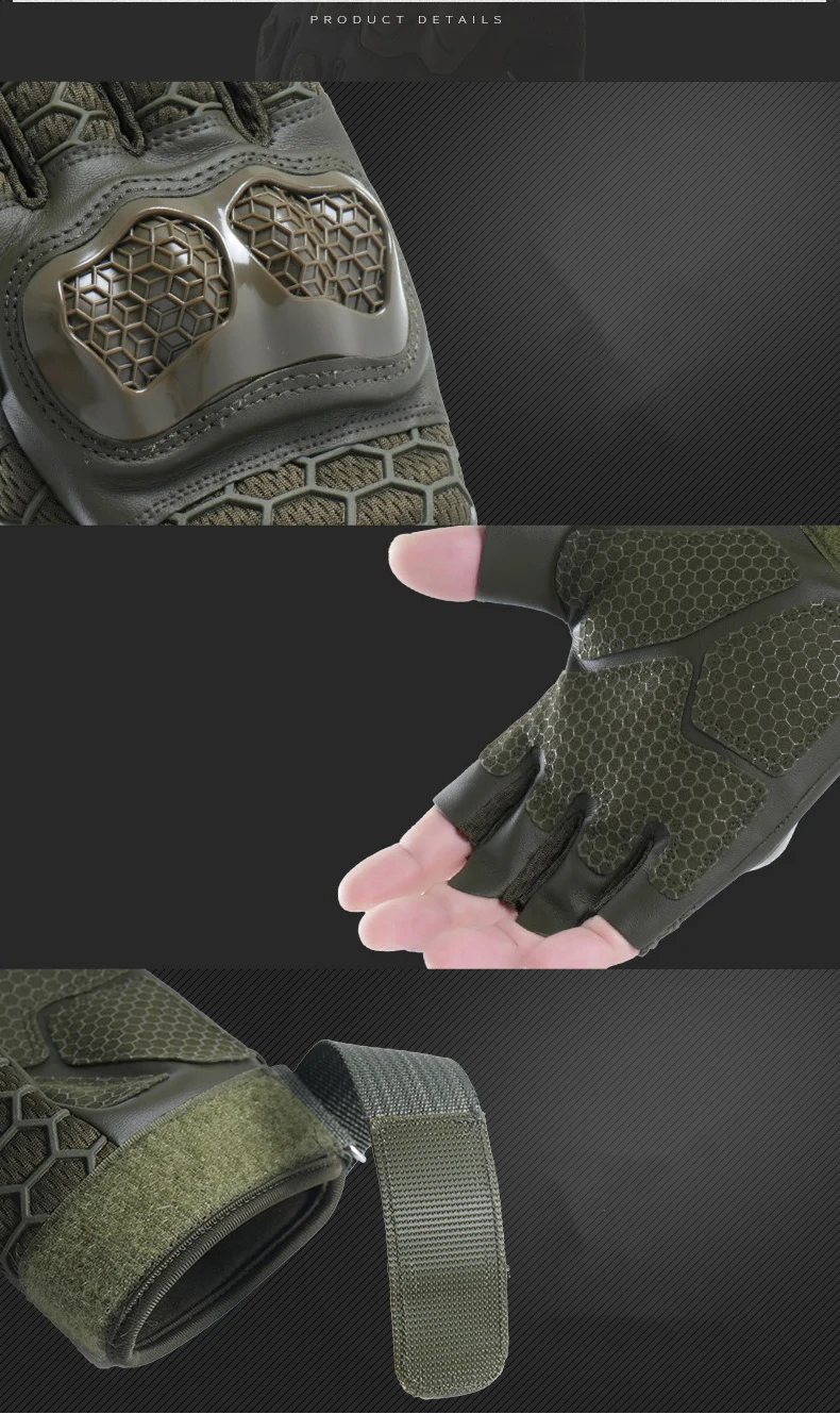 Outdoor Tactical Gloves Sport Half Finger Military Men Women Combat Shooting Hunting Fitness