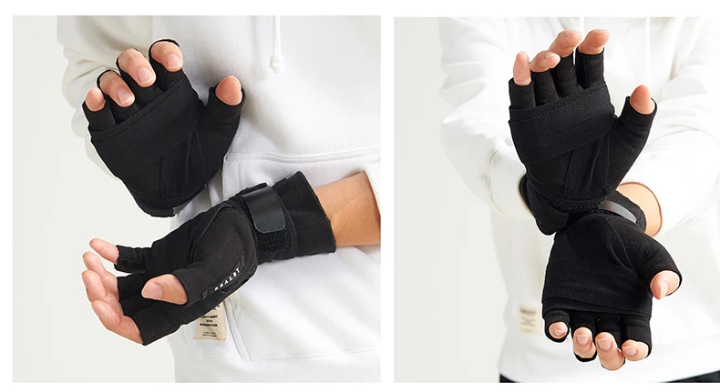 2024 Tactical Techwear Fingerless Gloves Men Sport Fitness Boxing Cycling Wrist Band Gloves Guantes Mujer