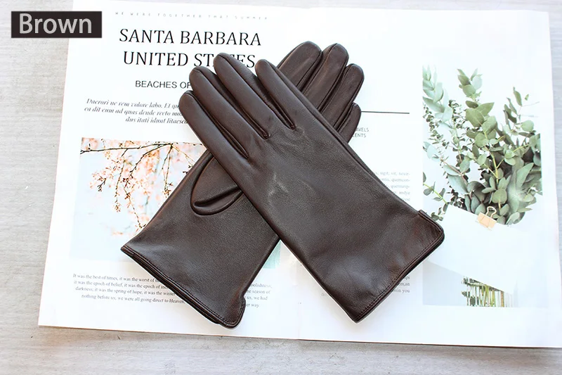 Summer Driving Sheepskin Gloves for Women Touch Screen Color Genuine Leather Fashionable and Simple Motorcycle Riding Gloves