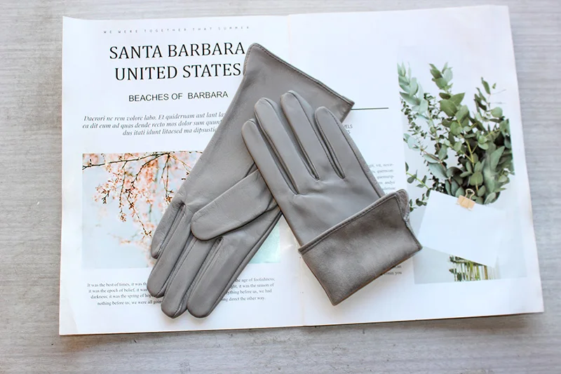 Summer Driving Sheepskin Gloves for Women Touch Screen Color Genuine Leather Fashionable and Simple Motorcycle Riding Gloves