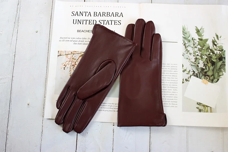 Summer Driving Sheepskin Gloves for Women Touch Screen Color Genuine Leather Fashionable and Simple Motorcycle Riding Gloves