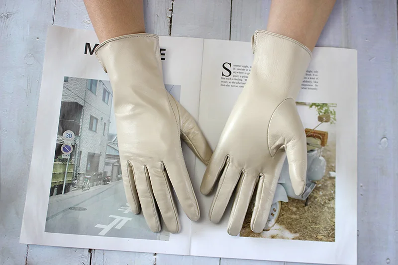 Summer Driving Sheepskin Gloves for Women Touch Screen Color Genuine Leather Fashionable and Simple Motorcycle Riding Gloves