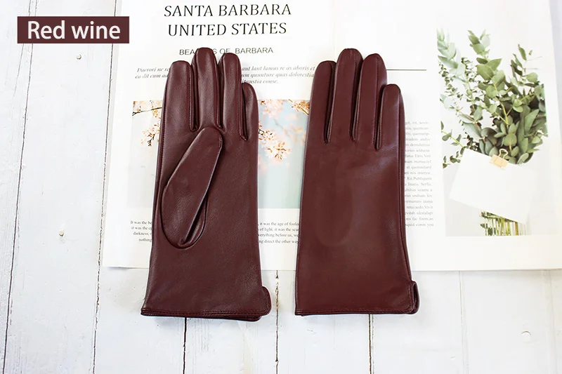 Summer Driving Sheepskin Gloves for Women Touch Screen Color Genuine Leather Fashionable and Simple Motorcycle Riding Gloves