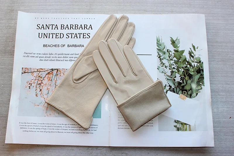 Summer Driving Sheepskin Gloves for Women Touch Screen Color Genuine Leather Fashionable and Simple Motorcycle Riding Gloves