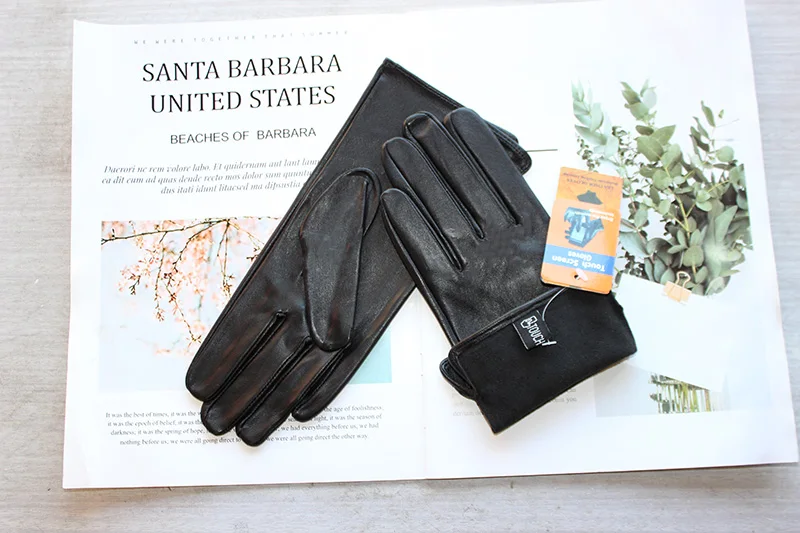 Summer Driving Sheepskin Gloves for Women Touch Screen Color Genuine Leather Fashionable and Simple Motorcycle Riding Gloves