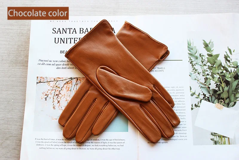 Summer Driving Sheepskin Gloves for Women Touch Screen Color Genuine Leather Fashionable and Simple Motorcycle Riding Gloves