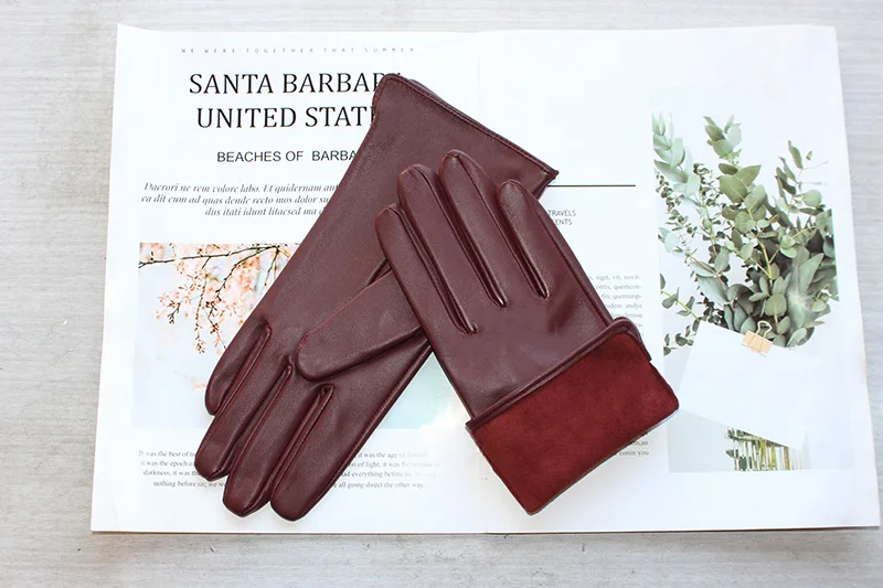 Summer Driving Sheepskin Gloves for Women Touch Screen Color Genuine Leather Fashionable and Simple Motorcycle Riding Gloves