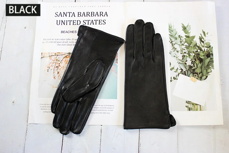 Summer Driving Sheepskin Gloves for Women Touch Screen Color Genuine Leather Fashionable and Simple Motorcycle Riding Gloves